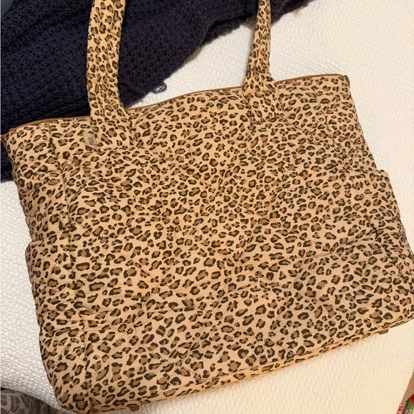 BEIS Tan Leopard Print Tote Bag/Diaper Bag - Picture 1 of 5